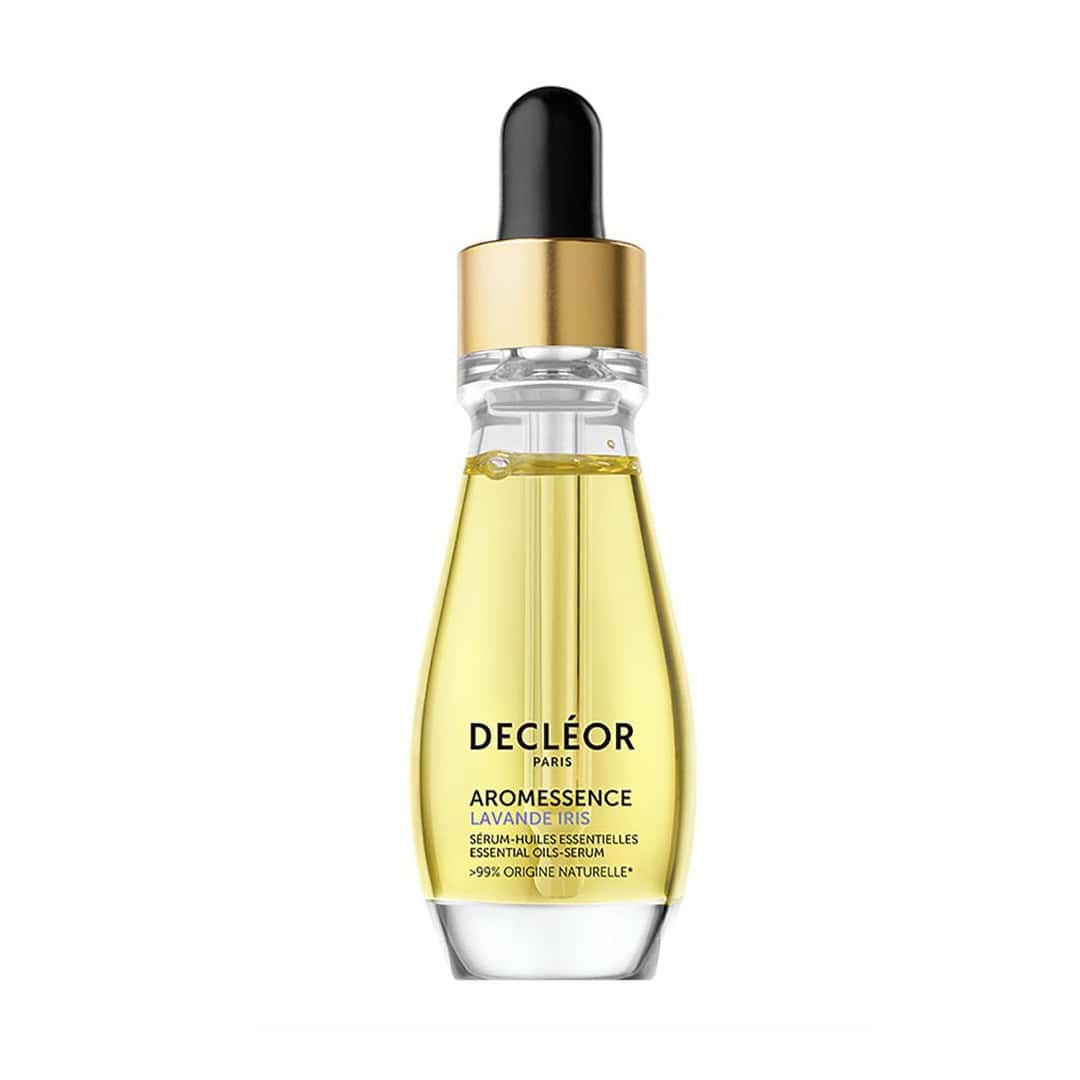 Decleor Lavender Iris facial serum with essential oils for skin rejuvenation.