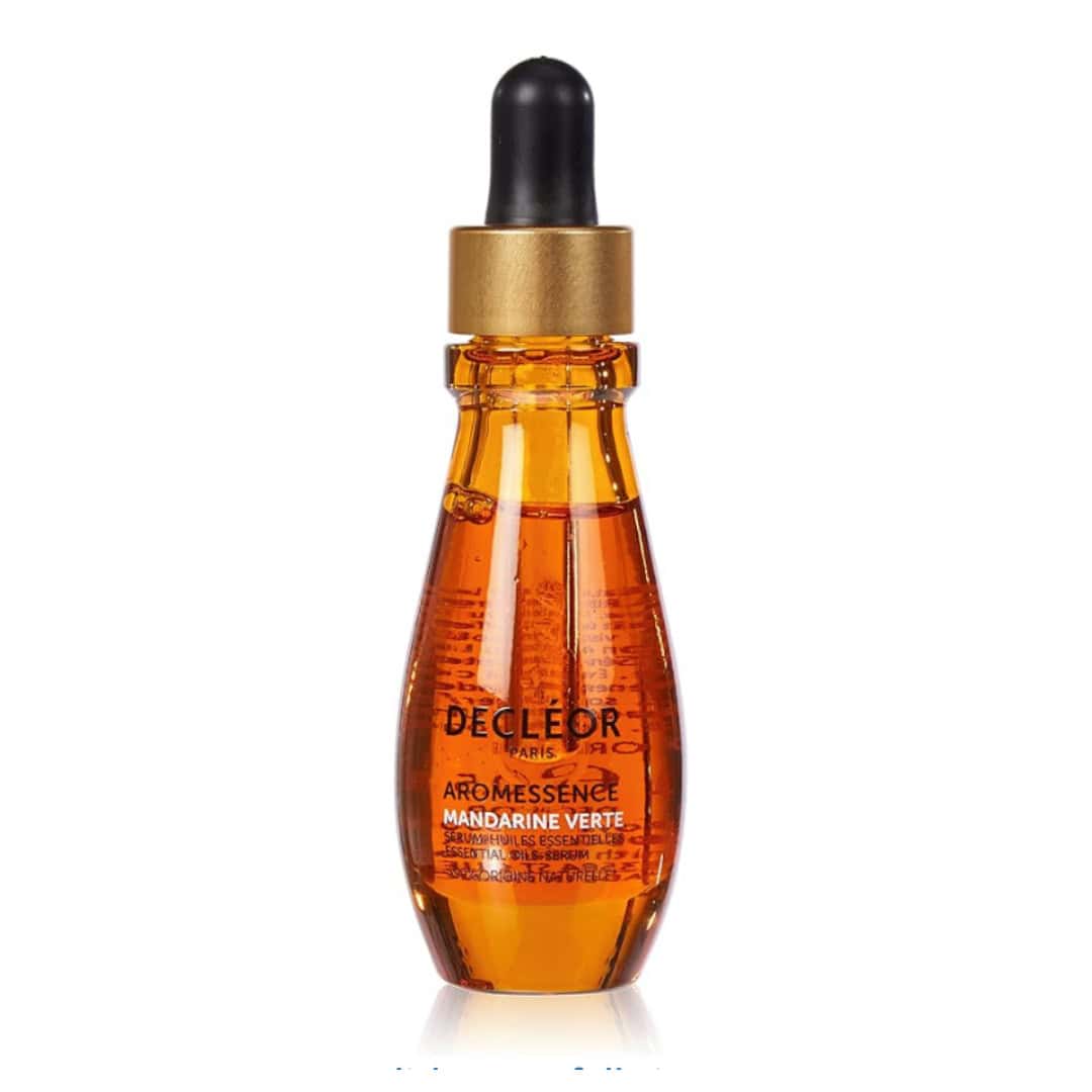 Decleor Mandarine Verte Aromessence facial oil for skin rejuvenation and hydration.