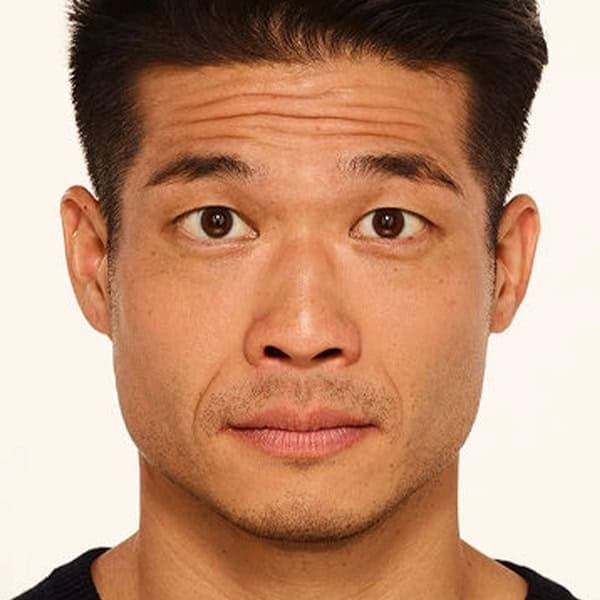 Close-up of a man with clear, healthy skin at Cannelle Skin Clinic.
