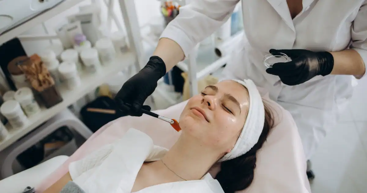 Woman receiving skin rejuvenation treatment at Cannelle Skin Clinic, professional skincare service i.