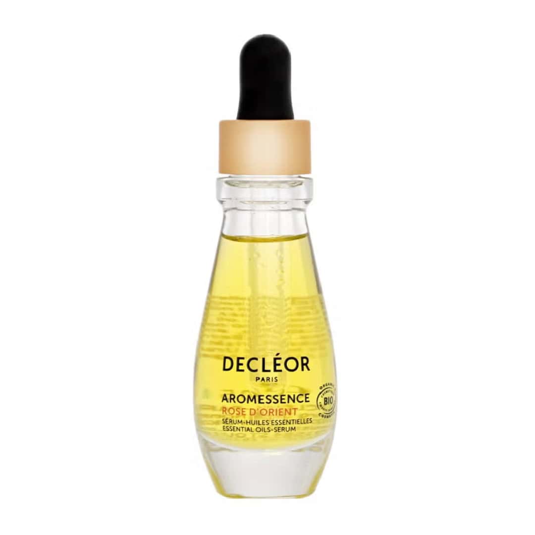 Decleor Rose D'Orient Aromessence facial serum with dropper, skincare, natural ingredients.