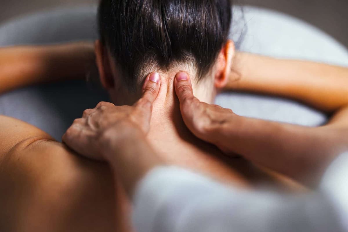 Massage treatment room at Cannelle Skin Clinic in Summertown, Oxford