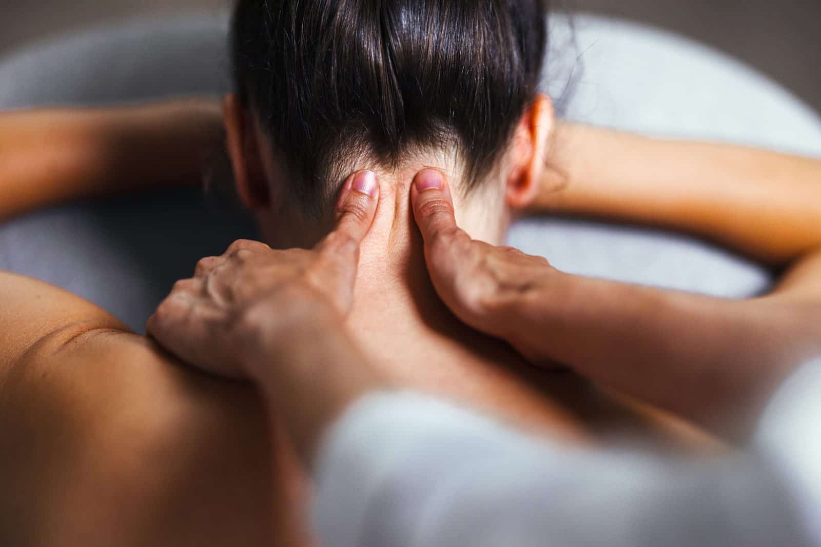 Massage treatment room at Cannelle Skin Clinic in Summertown, Oxford