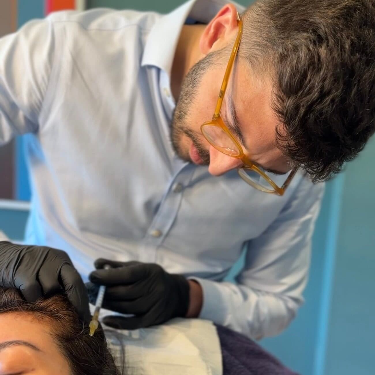 Professional skincare treatment being performed at Cannelle Skin Clinic in the UK.